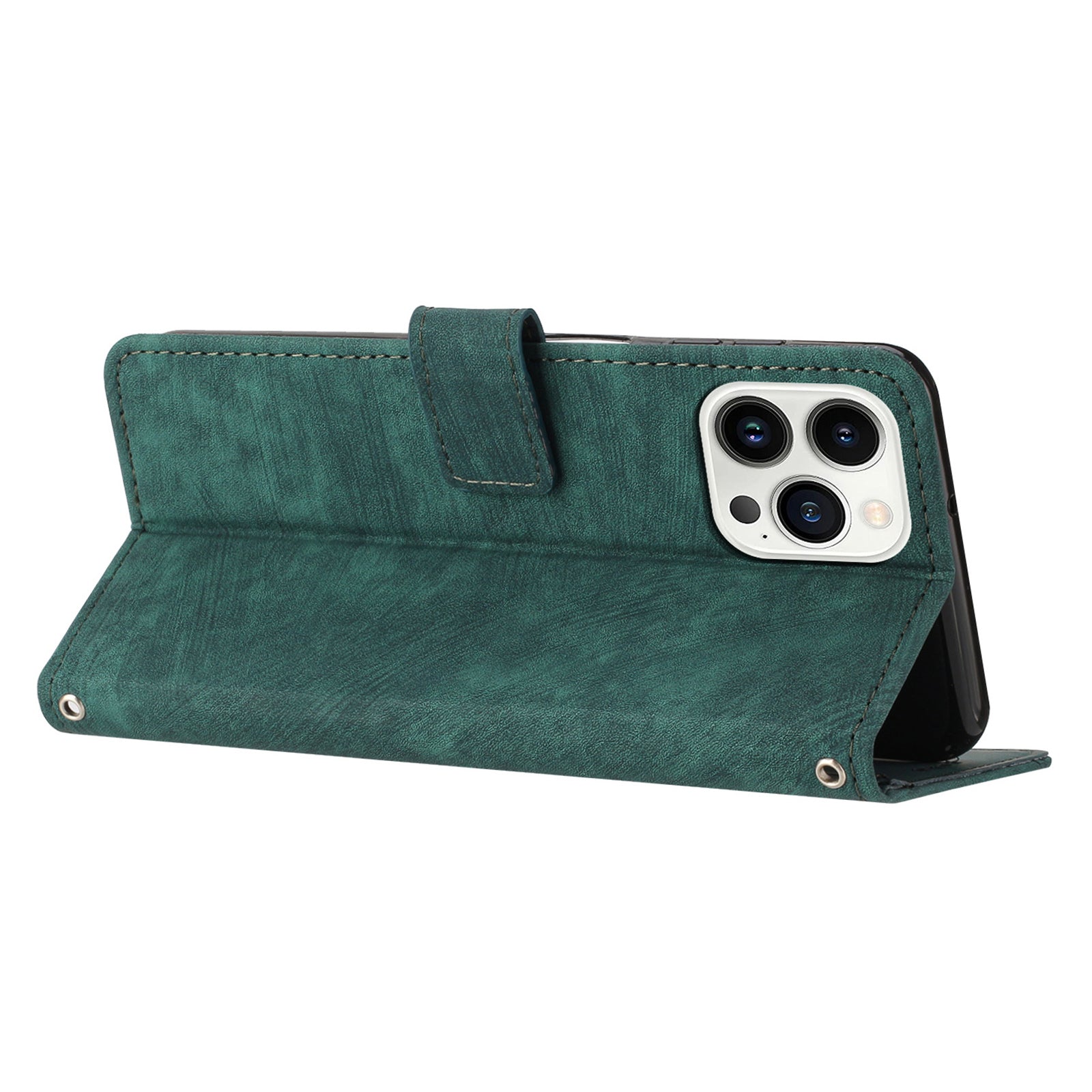 For iPhone 13 Pro Leather Stand Wallet Phone Case Skin-touch Lines Imprinted Phone Cover For iPhone 13 Pro Leather Stand Wallet Phone Case Skin-touch Lines Imprinted Phone Cover